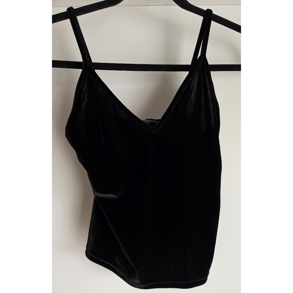 Brandy Melville Tank Top One Size Black Sleeveless V-Neck Solid Cami